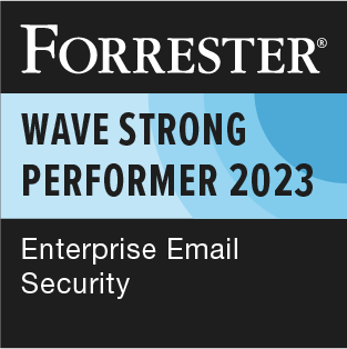 Award: Forrester Wave strong performer - enterprise email security